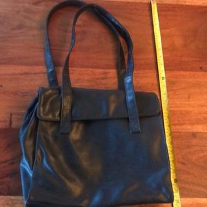 Black satchel computer bag